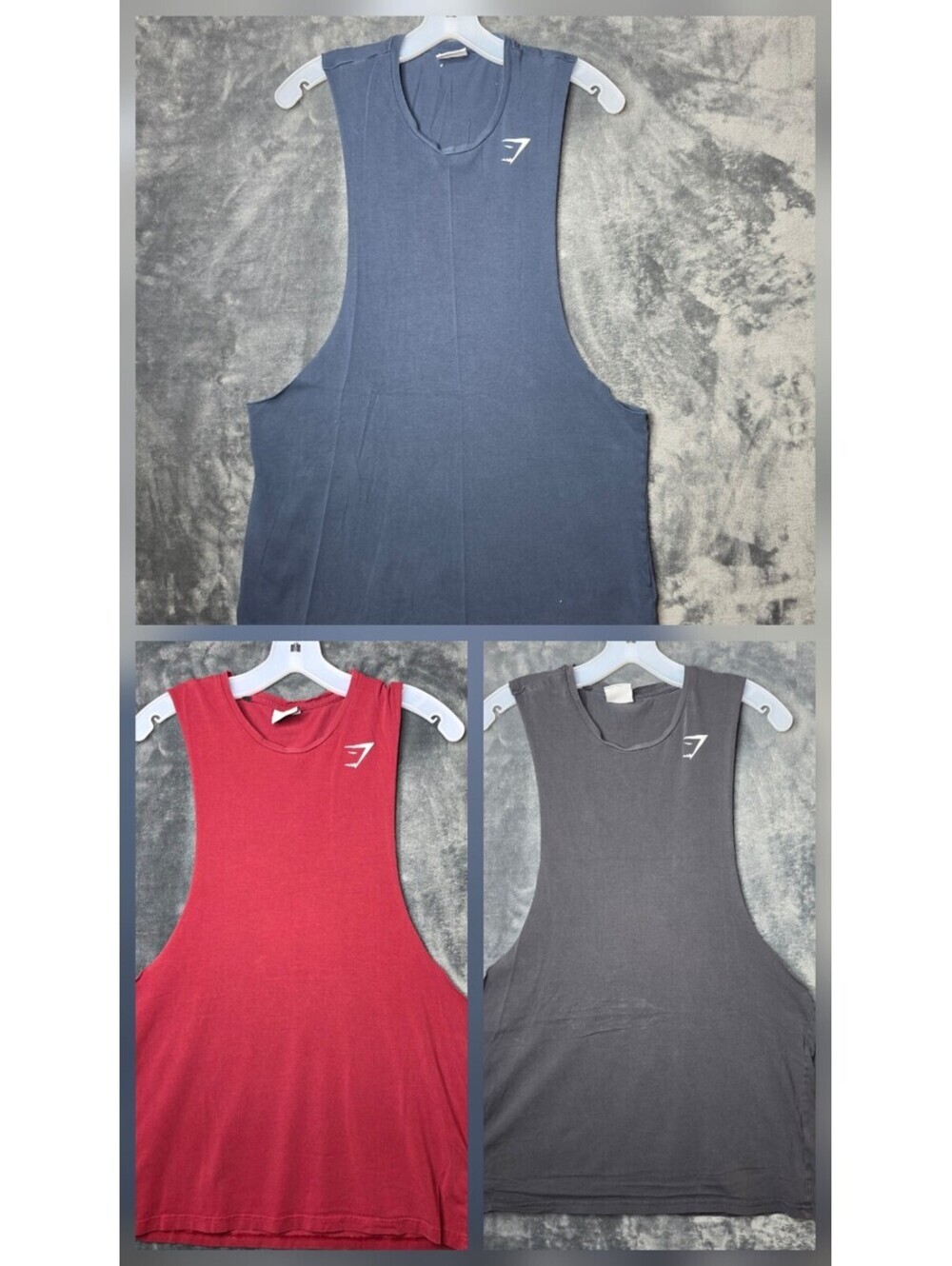 Gymshark Critical Drop Arm Tank Set of 3 Mens Large